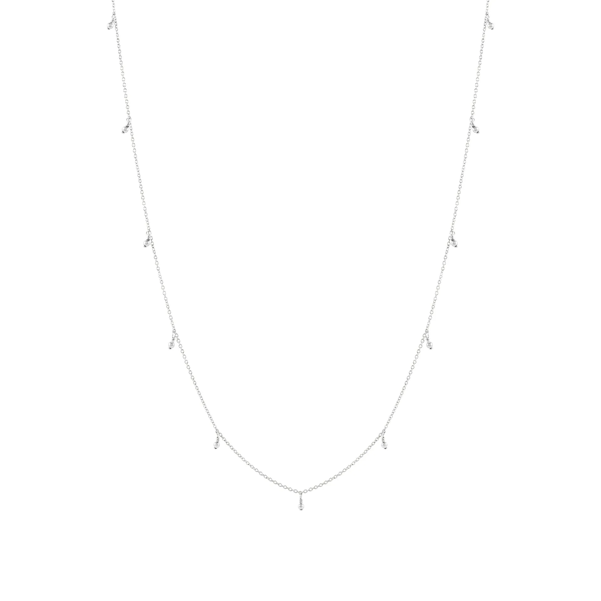 Prim Beaded Necklace - Sterling Silver