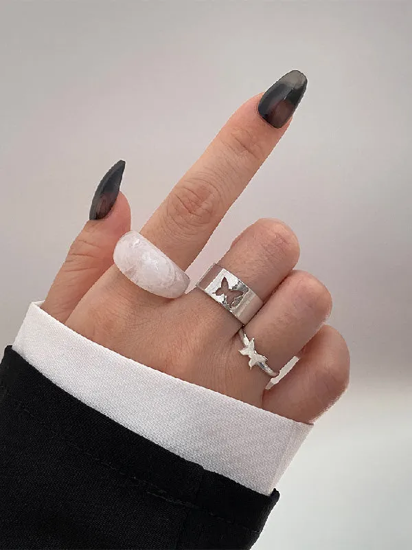 Punk Butterfly Shape Rings Accessories