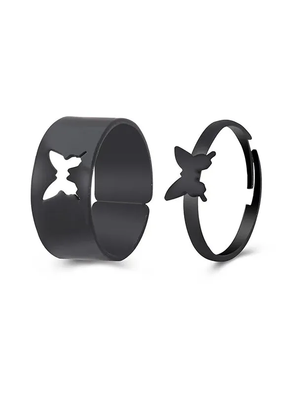 Punk Butterfly Shape Rings Accessories