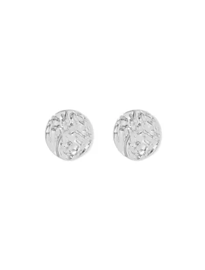 Raine Round Texture Stud Earrings