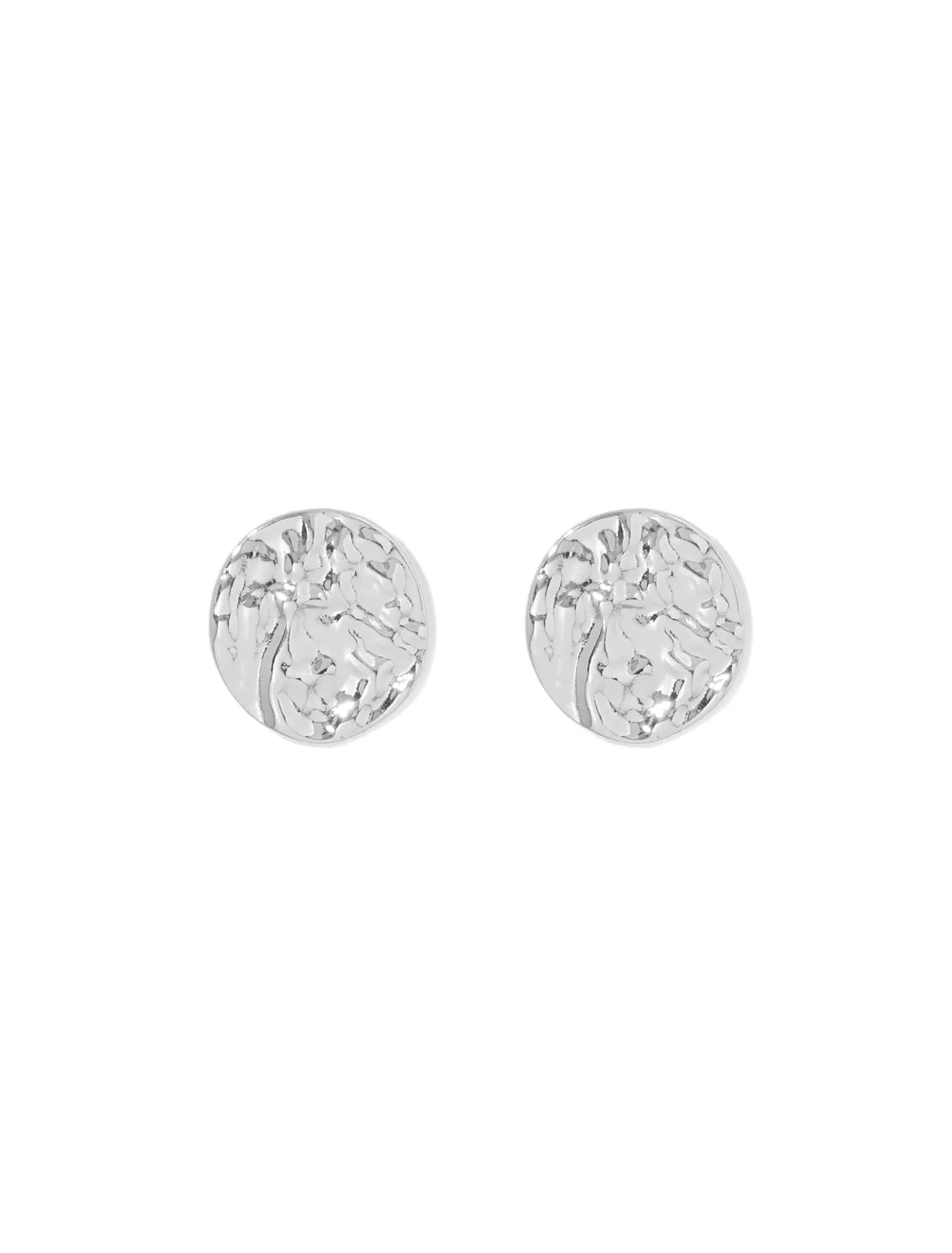 Raine Round Texture Stud Earrings