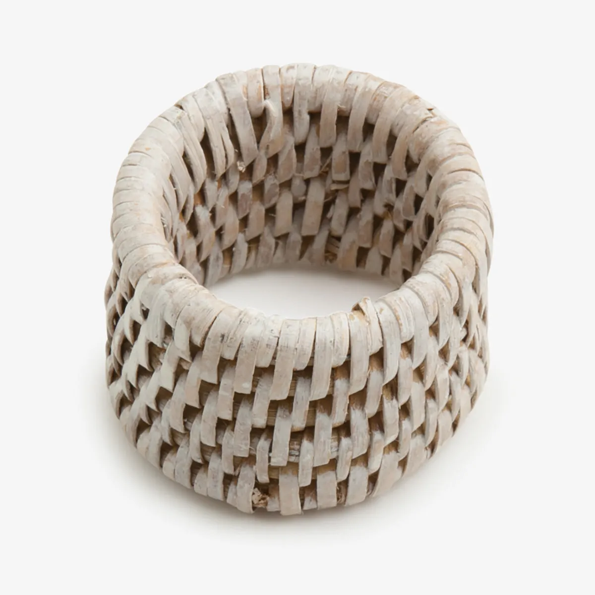 Rattan Napkin Ring White