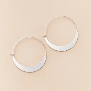 Refined Earring Collection - Crescent Hoop/Sterling Silver