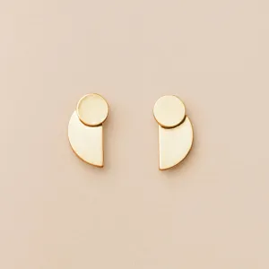 Refined Earring Collection - Eclipse Stud/Gold Vermeil