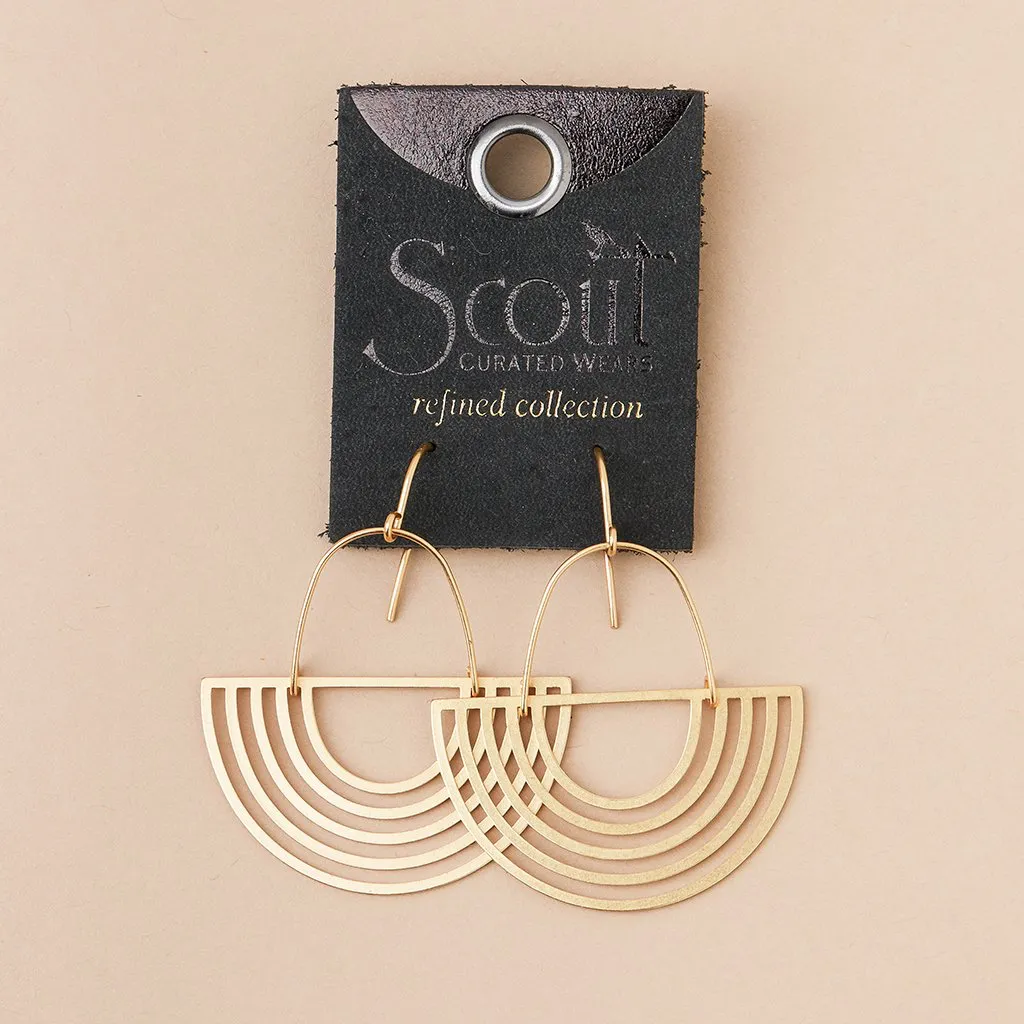 Refined Earring Collection Gold Vermeil - Solar Rays