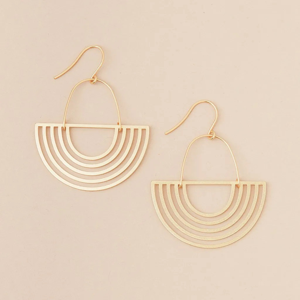 Refined Earring Collection Gold Vermeil - Solar Rays