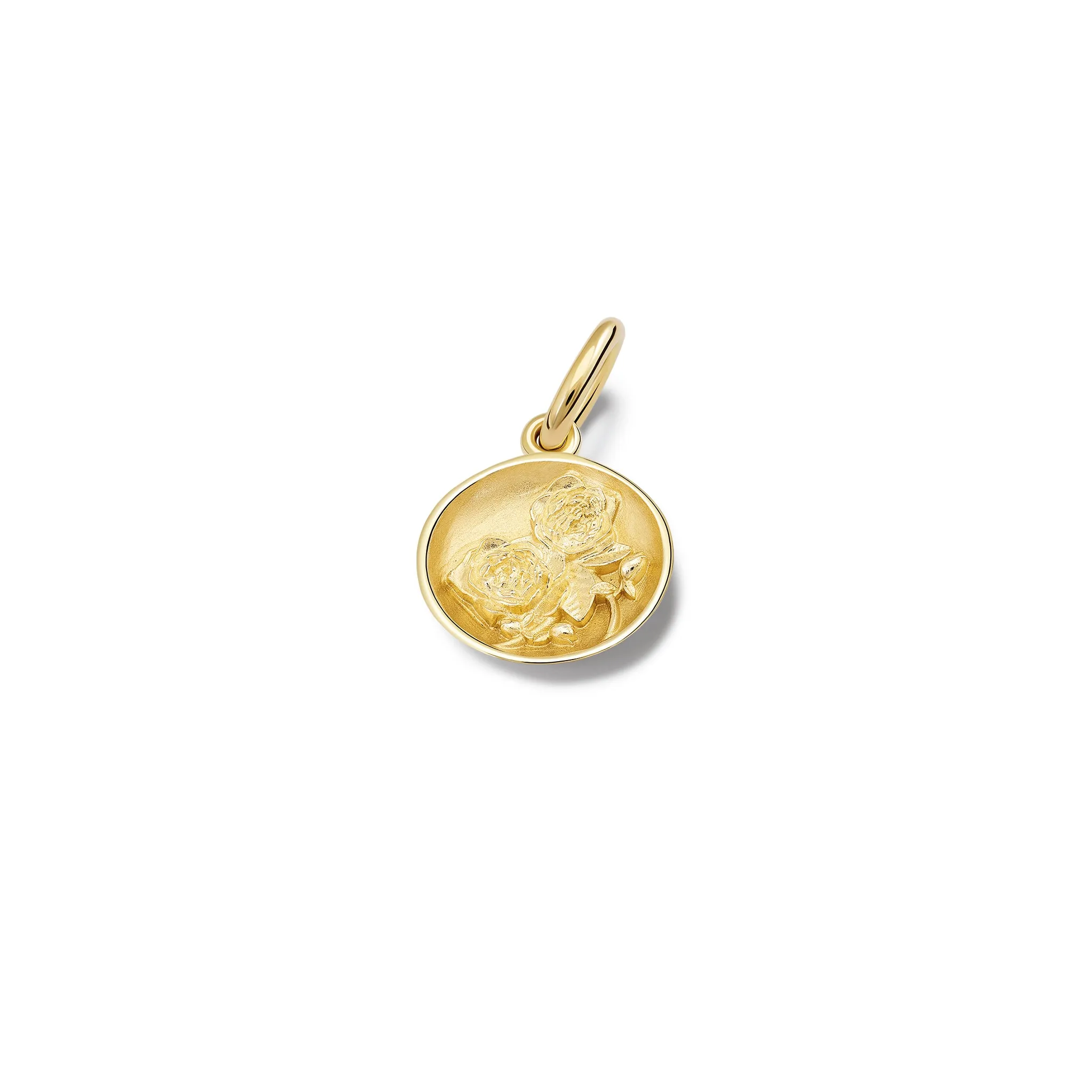 Rose Necklace Pendant Yellow Gold