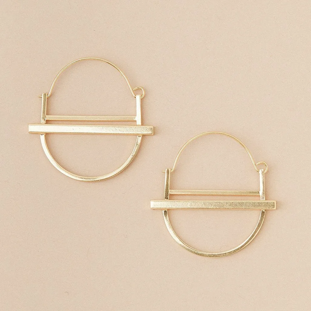 Scout Refined Earring Collection - Saturn Hoop/ Gold Vermeil