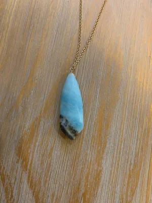 Semi Precious Pendant Stone Necklace