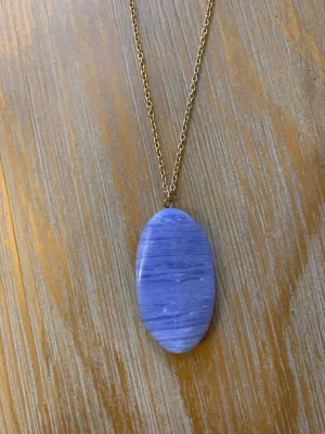 Semi Precious Pendant Stone Necklace