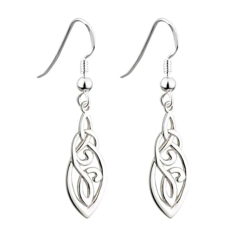 Silver Celtic Design Earrings