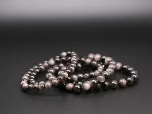 Siver sheen obsidian bracelets