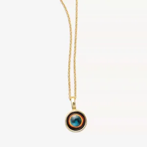 Solar Eclipse Sky Light Gold Necklace