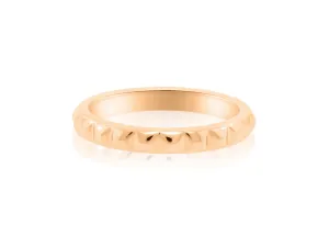 Spike Pattern Rose Gold Band