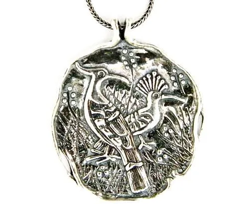 Sterling Silver Pendant birds necklace for woman