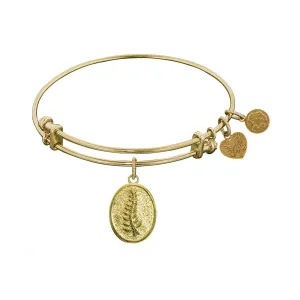 Stipple Finish Brass Faith and Trust Angelica Bangle Bracelet, 7.25"