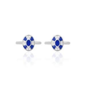 Stylish Electric Blue 925 Silver Toe Rings