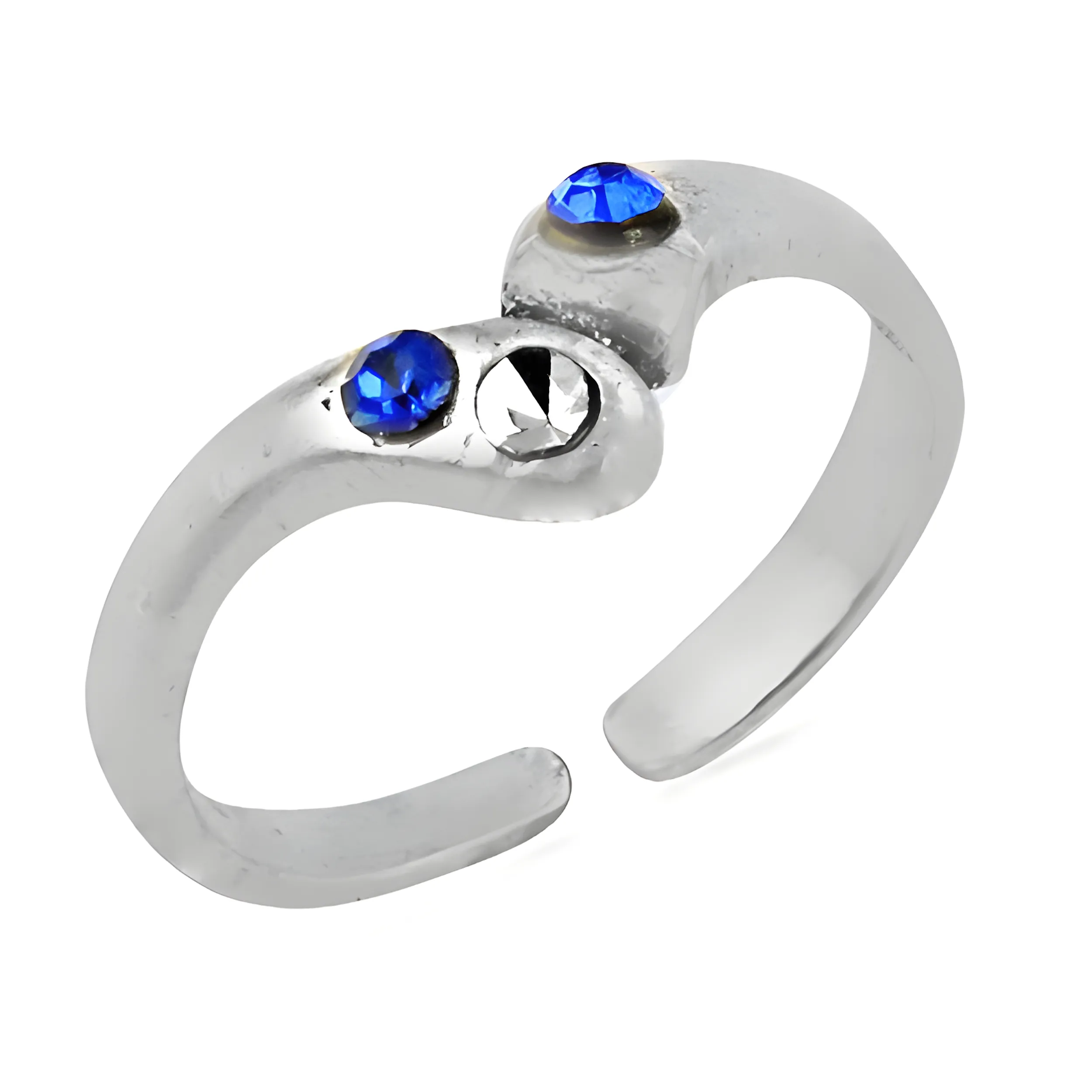 Stylish Ink Zirconia Gemstone 925 Silver Ring - Handmade Pretty Design Rings