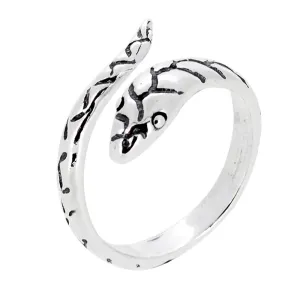 Stylish Sterling Silver Snake Ring for Women