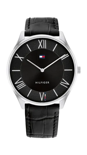 Tommy Hilfiger Becker Black Leather Black Dial Men's Watch 1710516