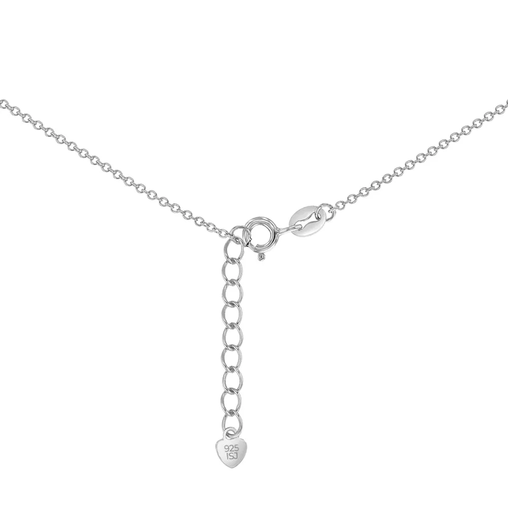 Unique Thin Cross 18mm Toddler/Kids/Girls Necklace Religious - Sterling Silver