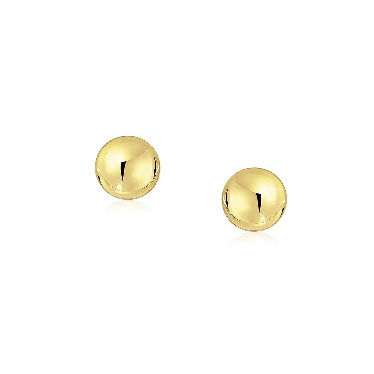 Unisex Minimalist 3MM 4MM Drop Ball Earrings in 14K Gold for Cartilage or Lobe