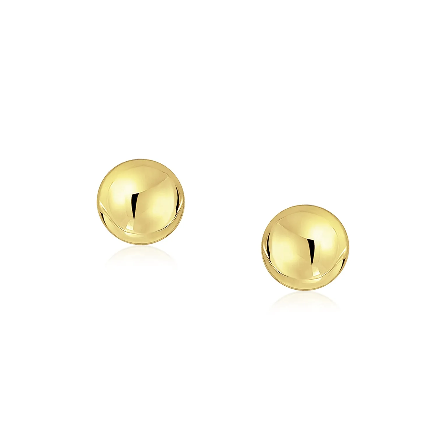 Unisex Minimalist 3MM 4MM Drop Ball Earrings in 14K Gold for Cartilage or Lobe