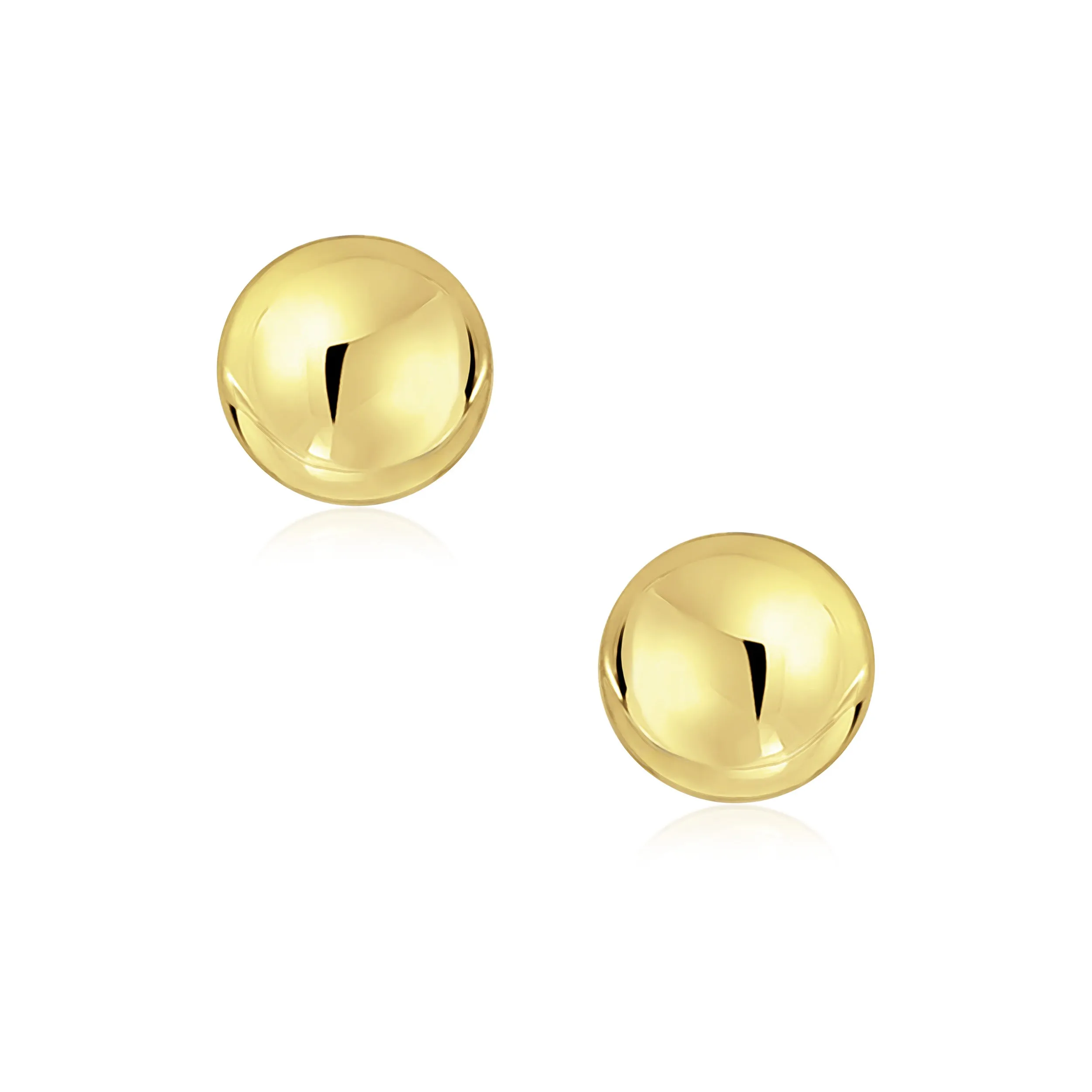 Unisex Minimalist 3MM 4MM Drop Ball Earrings in 14K Gold for Cartilage or Lobe