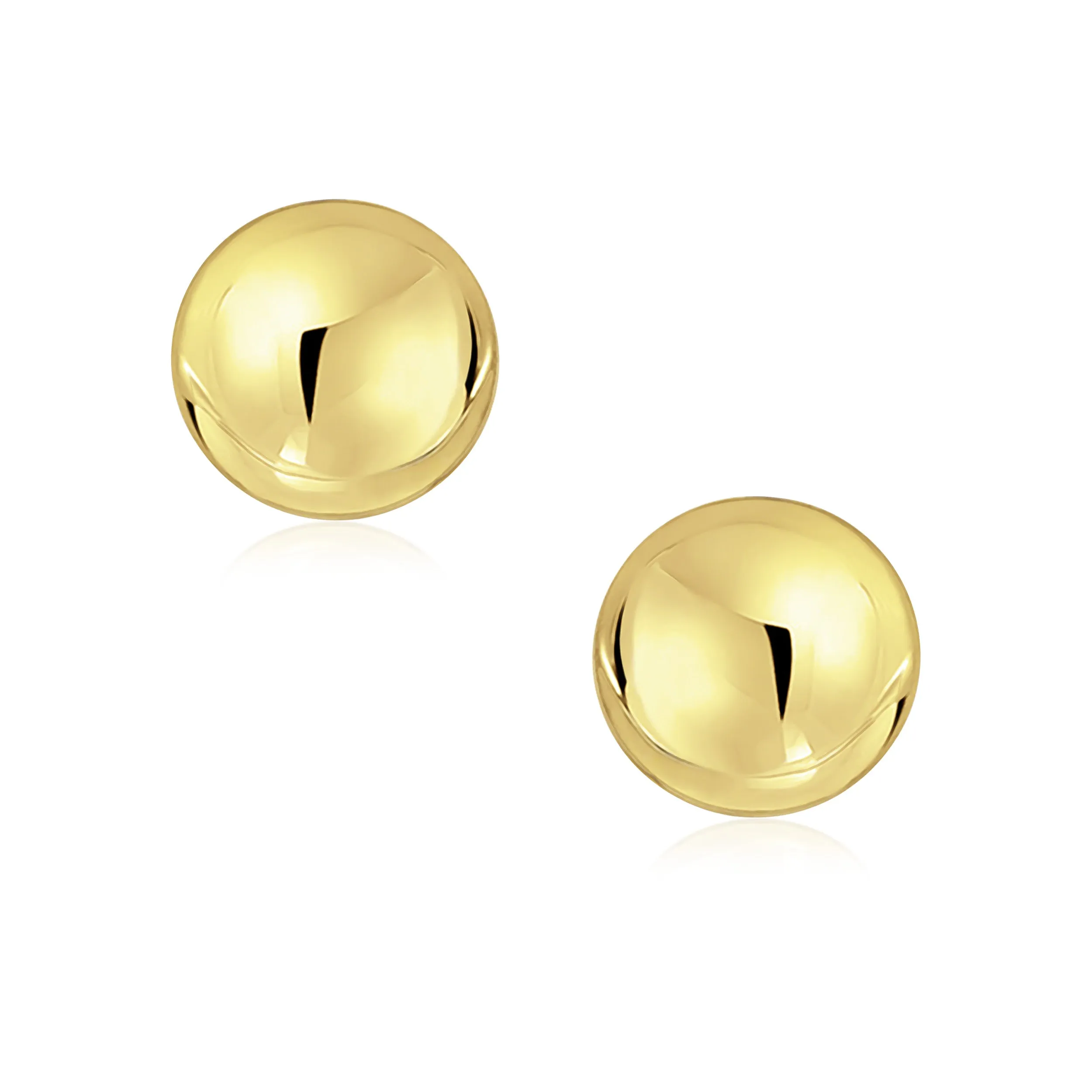 Unisex Minimalist 3MM 4MM Drop Ball Earrings in 14K Gold for Cartilage or Lobe