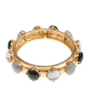 Vintage gold/black marble bracelet