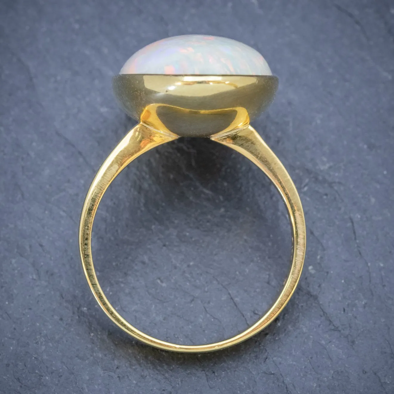 Vintage Opal Ring 14Ct Gold Natural 14Ct Opal Circa 1940