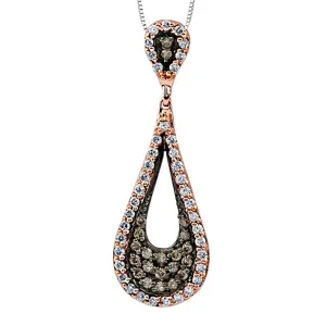 White and Brown Diamond Pendant