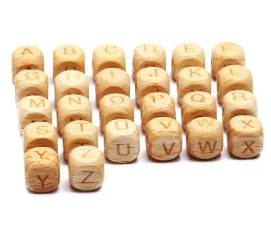 Wooden Letter Beads, Sophisticated Letter Beads for Jewelry Making, Adult Letter Beads for Bracelet, Colorful Alphabet Beads, Unique