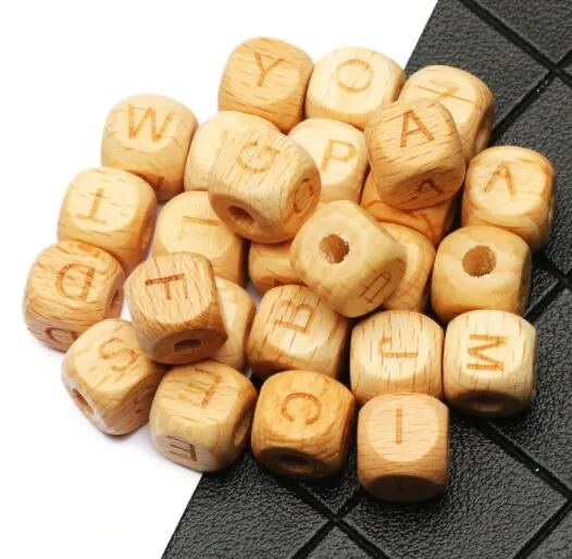 Wooden Letter Beads, Sophisticated Letter Beads for Jewelry Making, Adult Letter Beads for Bracelet, Colorful Alphabet Beads, Unique