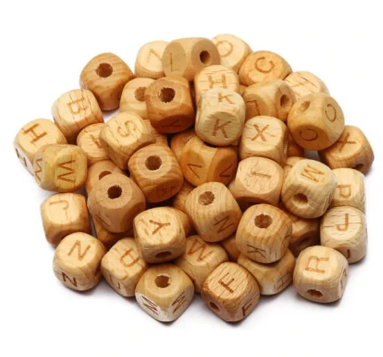 Wooden Letter Beads, Sophisticated Letter Beads for Jewelry Making, Adult Letter Beads for Bracelet, Colorful Alphabet Beads, Unique